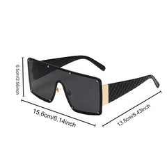 Y2K Oversized Gradient Mirror Lens Sunglasses UV400