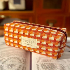 Rainbow Braided Pencil Case Large Capacity Beauty Bag
