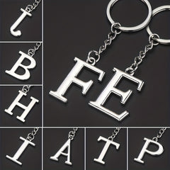 DIY A Letters Key Chain Charm 26 Letters Keychain Men Couple Gift