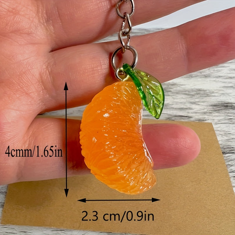 Tangerine KeyChain Refreshing Orange Piece Key Chain For Men
