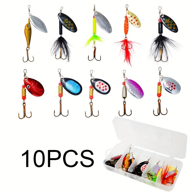 16pcs Spinner Baits Kit for Bass Trout Walleye Salmon Fishing