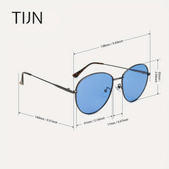 TIJN Polarized Round Sunglasses For Women UV400 Sun Shades Glasses