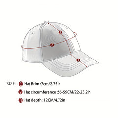 Retro Washed Cotton Baseball Cap Sunscreen Printed Cap For Outdoor Activities