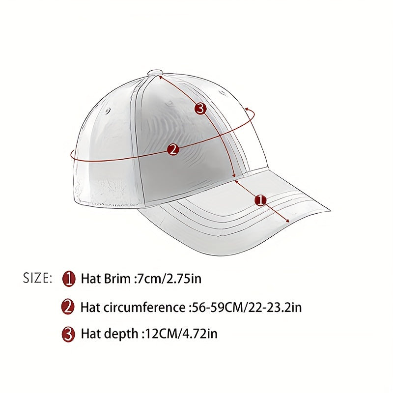 Fashionable Washed Cotton Baseball Cap Adjustable Sunscreen Hat