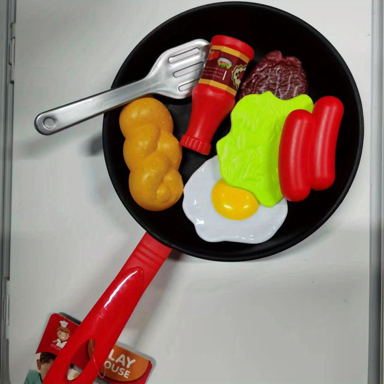 8PCS Kitchen Food Toys Play Set Pretend Play Pot Steak Vegetable Montessori