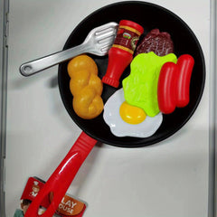 8PCS Kitchen Food Toys Play Set Pretend Play Pot Steak Vegetable Montessori