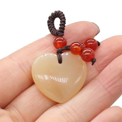 2pcs Heart Stone Keychain Purse Bag Charm Gift for Women Girls