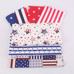 7pcs 25 Cotton Twill Printed Fabric Puppet Doll Cloth Clothing