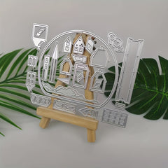 Christmas Town Crystal Ball Metal Cutting Dies
