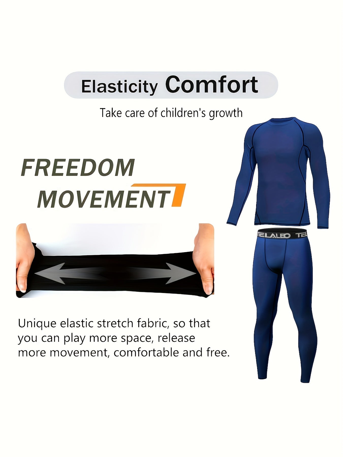 TELALEO Boy's Compression Leggings Quick Drying Active Pants