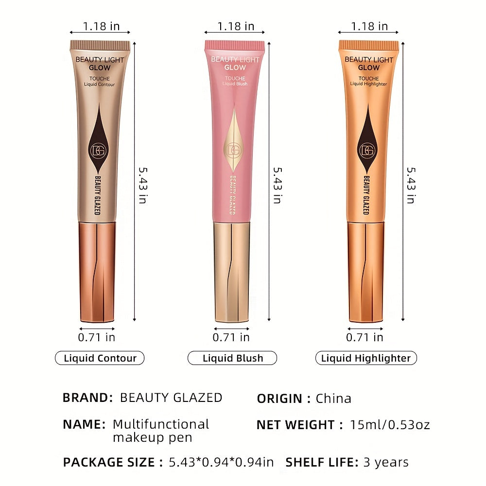 4-In-1 Makeup Pen: Shimmer, Glitter, Brightening, Contouring