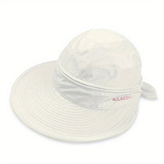 Zipper Visor Hat Solid Ponytail Sun Hat Lightweight Golf Baseball