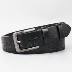 Forest Kingdom Animal Pattern Men's Casual PU Leather Belt