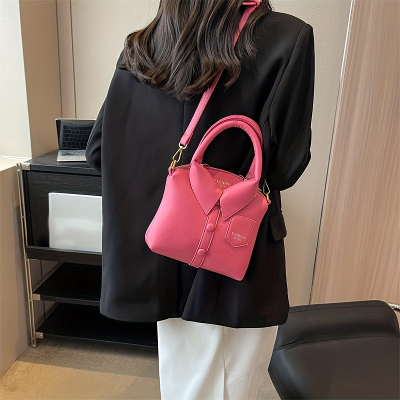 Unique Shirt Crossbody Bag All Match Bag With Detachable Strap Satchel Bag