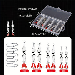 Metal Rotating Sequins Lure Jigbaits Spinner Fishing Bait With Three Hook