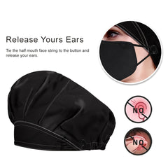 Adjustable Washable Working Cap Button Unisex Cotton Hats Print