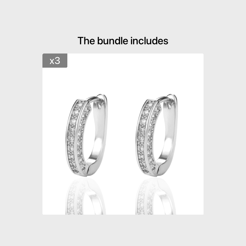 U-Shaped Zirconia Ear Buckle Earring