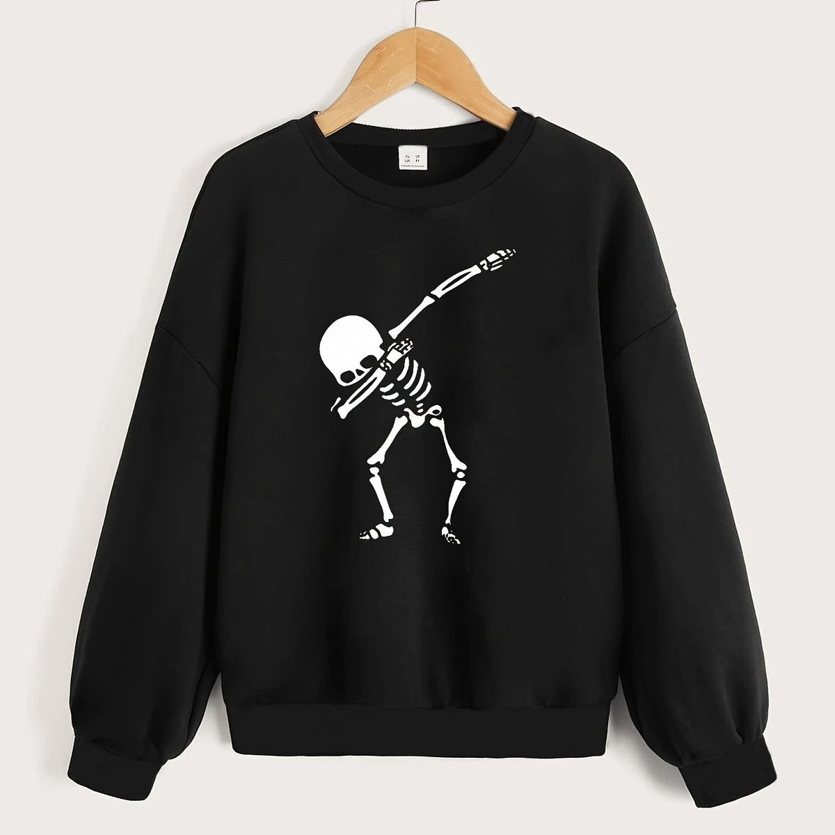 Dancing Skeleton Graphics Pullover for Girls