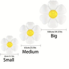 5pcs Small Daisy Aluminum Film Balloons - Party Decorations
