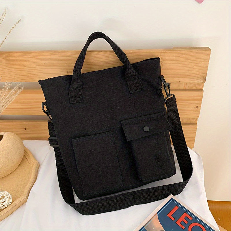 Canvas Tote Bag Women's Handbag Large Capacity Crossbody Purse