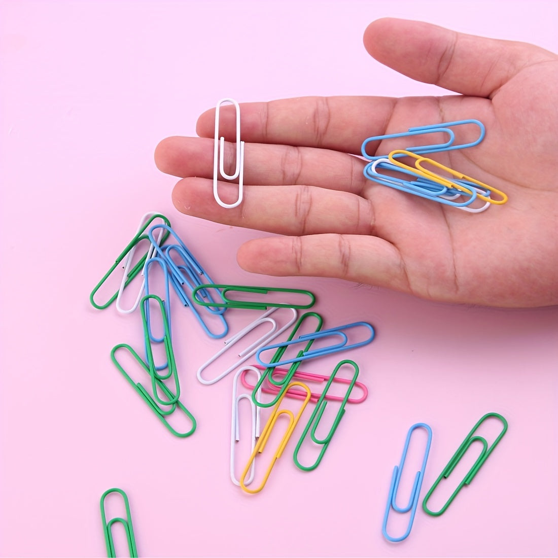 50mm Coated Paper Clips Assorted Colors - Pack of 25