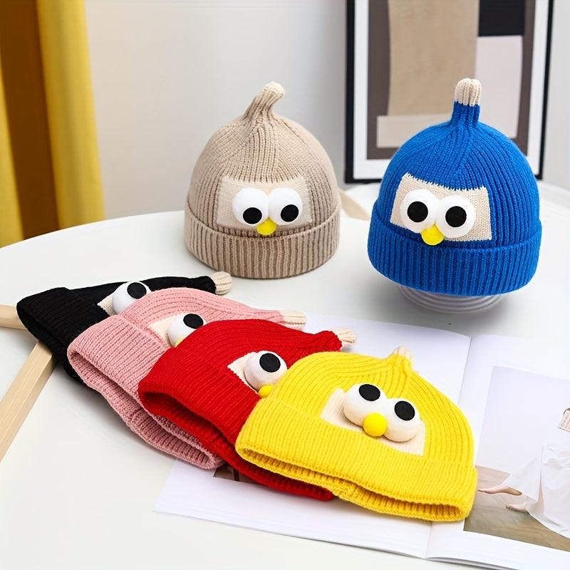 Bird Pattern Knitted Hat for Kids Under 8 Years Old - Baby Birthday Gift