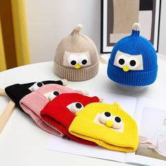 Bird Pattern Knitted Hat for Kids Under 8 Years Old - Baby Birthday Gift