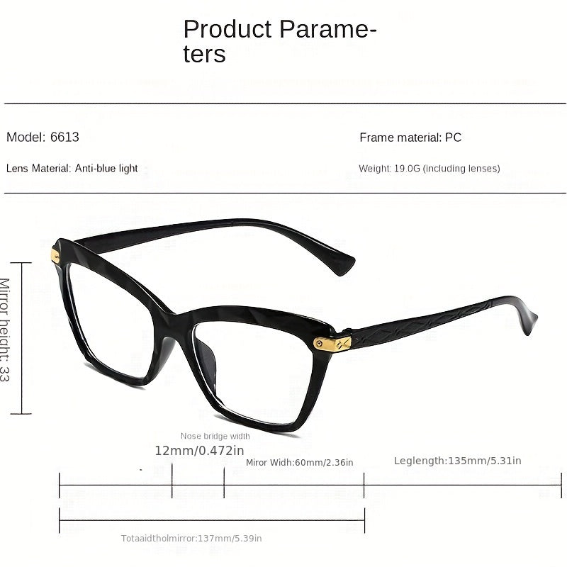 Square Anti Light Glasses For Women Men Casual Clear Lens Glasses