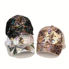Sequin Sparkling Baseball Cap Y2K Cotton Sunscreen Sports Hat
