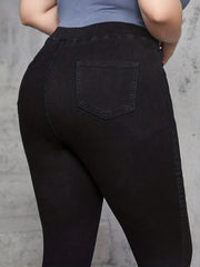  Solid High Rise Skinny Jeans