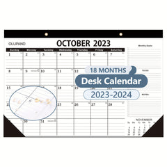 Large Desk Calendar 18 Months 43 X 30 To Do List October-March Home Office