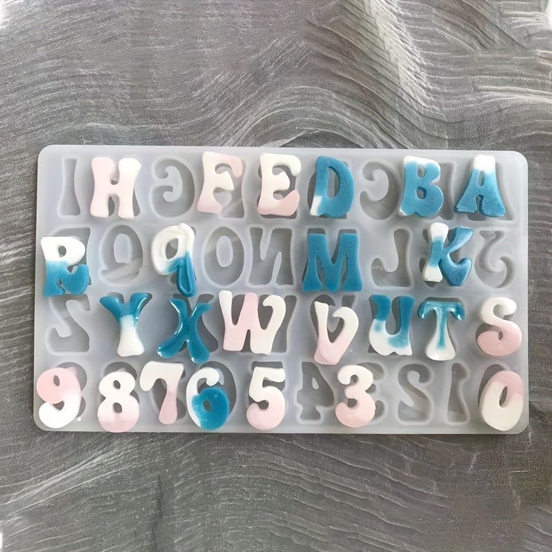 Alphanumeric Pendant Silicone Mold Arabic Numeric Alphabet Resin Molds