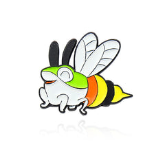 Frog & Bee Pattern Combo Pin for Jackets, Shirts, Backpacks
