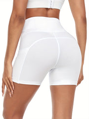 High Stretch Biker Shorts with Side Pockets