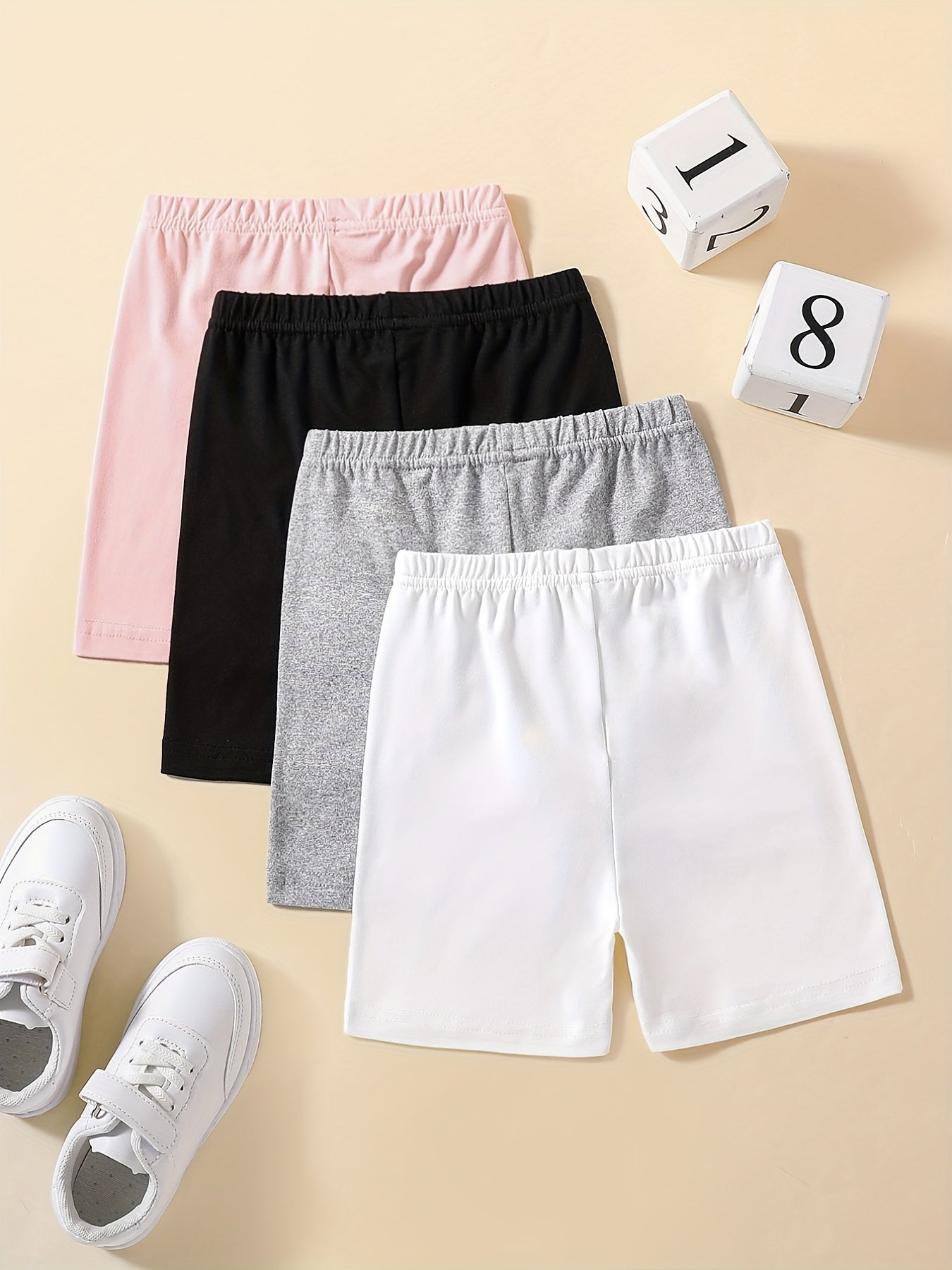 Toddler Girls Elastic Waist Safety Shorts Leggings Under Skirt Dress