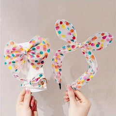 3pcs Mesh Polka Dot Headband Hair Clip Lace Hair Accessories