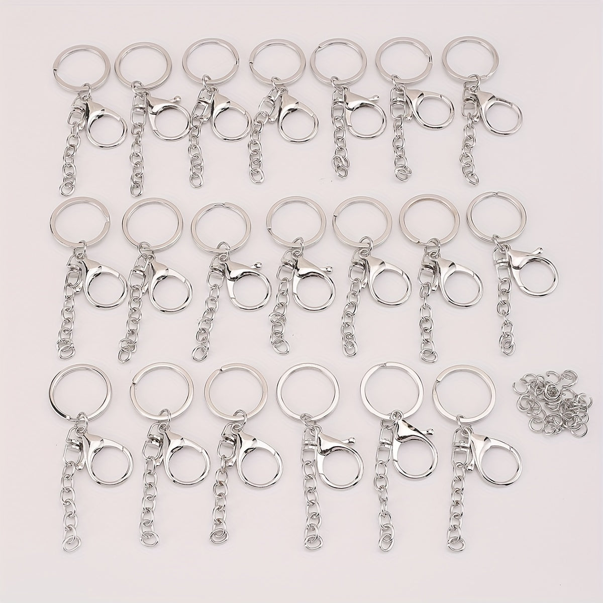 20pcs Chain Keychain With Lobster Key Ring Keychain Accessories