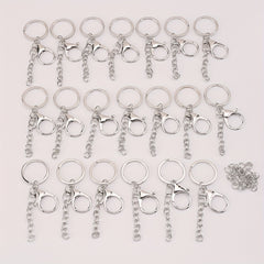 20pcs Chain Keychain With Lobster Key Ring Keychain Accessories