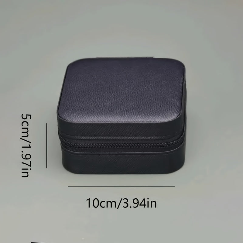 Portable Grid Jewelry Storage Box Necklaces Organizer Case