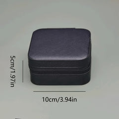 Portable Grid Jewelry Storage Box Necklaces Organizer Case