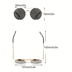 Steampunk Top Bar Metal Sunglasses Retro Vintage UV400 Sun Glasses