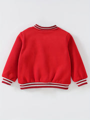 Boys Warm Baseball Jacket Long Sleeve Varsity Jacket