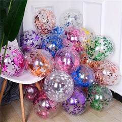 10pcs Colorful Glitter Balloons for Parties and Weddings