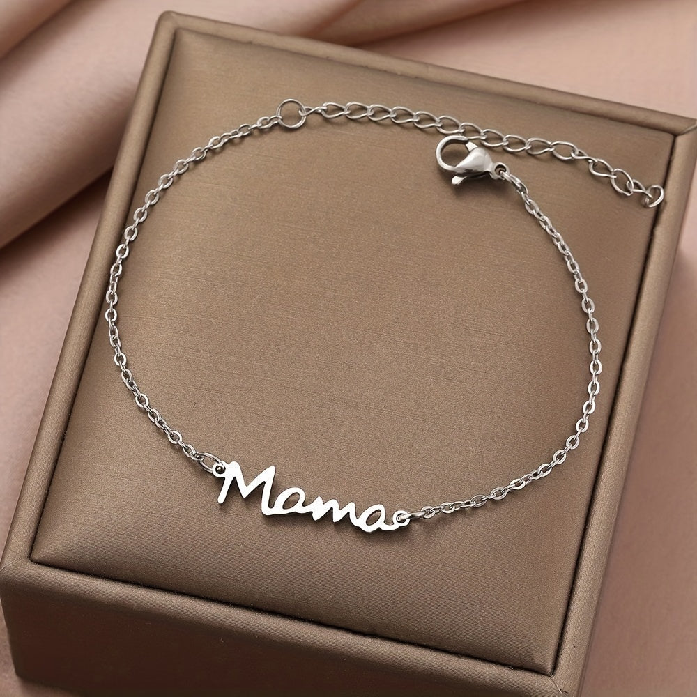 Stainless Steel Mama Heart Bracelet - True Love Gift