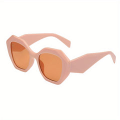 Geometric Frame Sunglasses Gradient Lens UV400