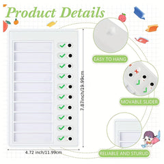 4pcs Chore Chart Blank Checklist Board For Home Routine Planning
