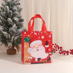 4pcs Christmas Non-woven Gift Bags, Colorful Handbags Party Packaging