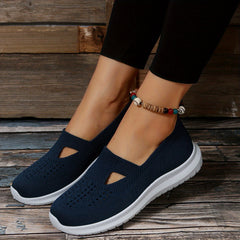 Women's Knit Sock Sneakers Slip On Soft Sole Shoes Casual Walking Shoes