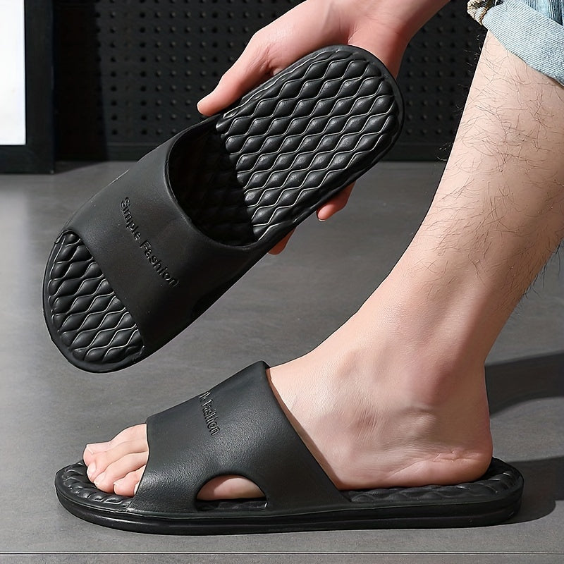 Men's Lightweight Non Slip Slides Open Toe Slippers