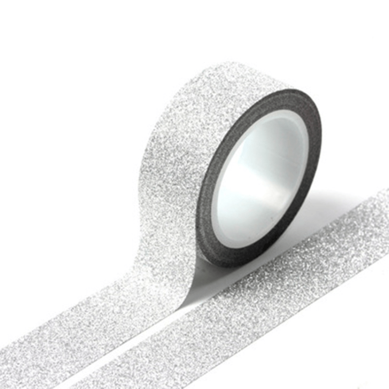 3 Rolls 5M Glitter Tape Sticker Paper Adhesive Tape Label Craft